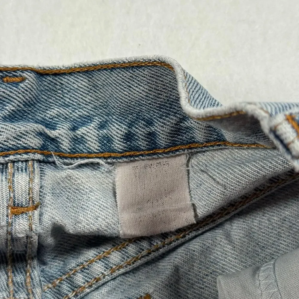 Vintage Levi's cut off denim shorts micro jean shorts distressed size 26 waist - Picture 6 of 12